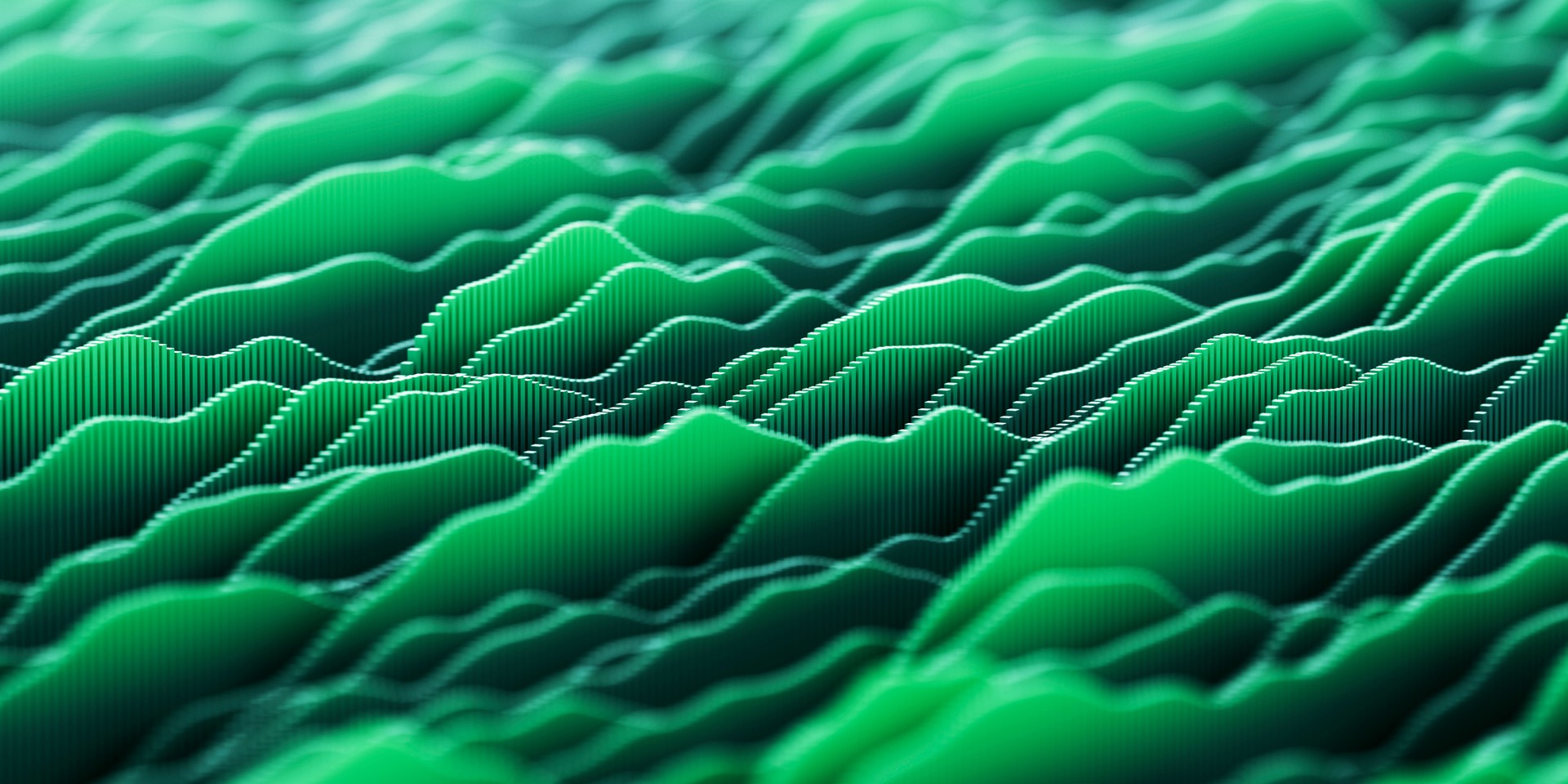 Abstract colorful wavy digital landscape