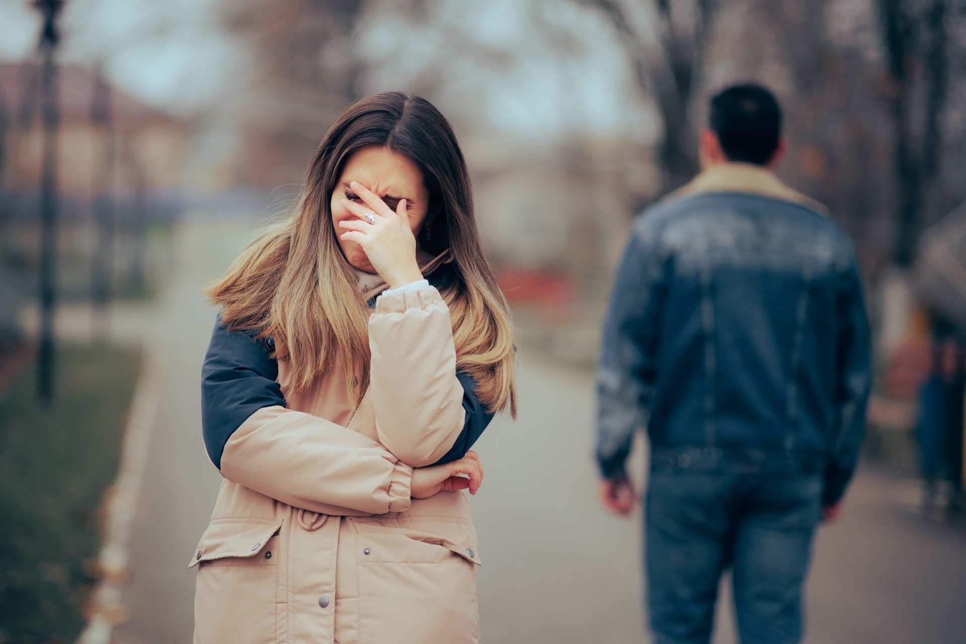 Sad Upset Woman Crying After a Painful Break-up